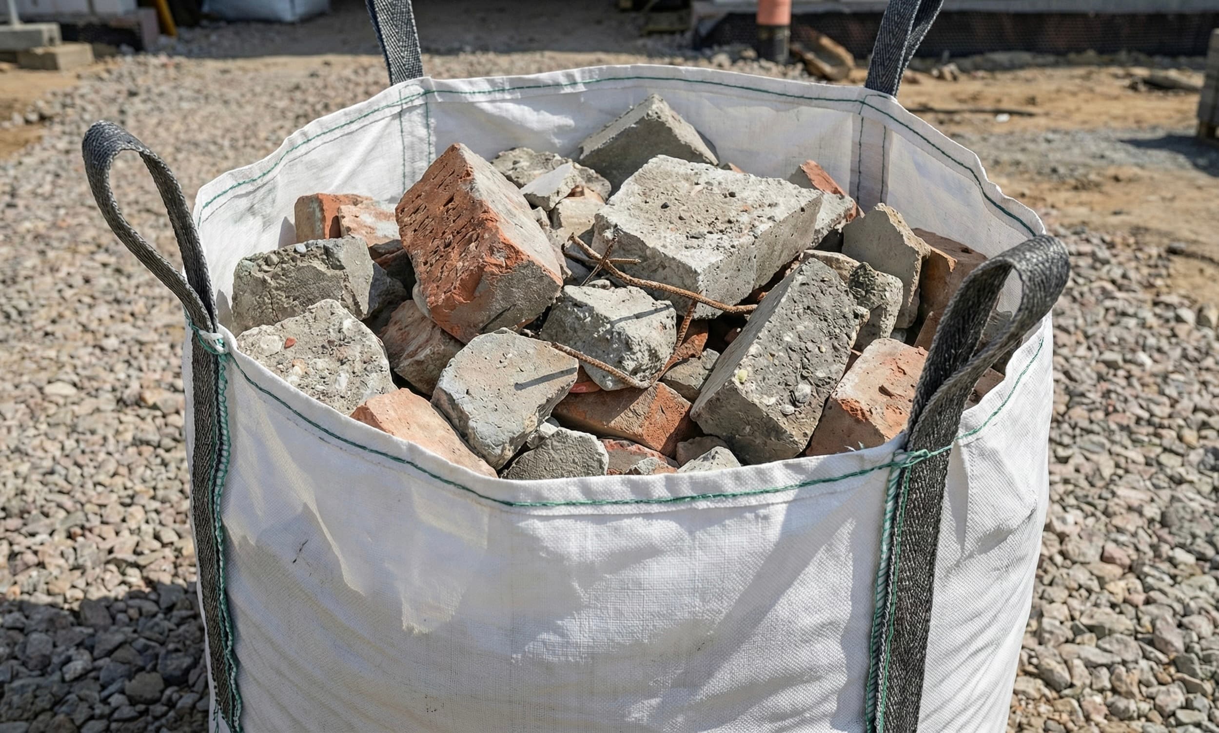 Wytrzymałe worki Big Bag z gruzem